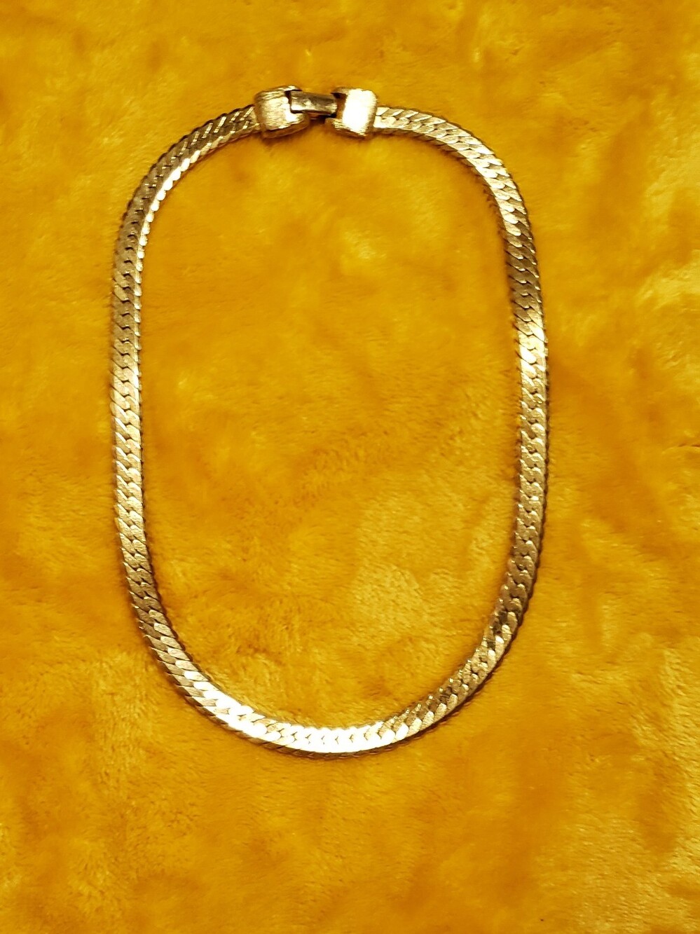 Vintage Gold Tone Women's Herringbone Necklace By Napier.